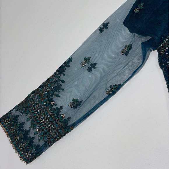 Women net wedding dress in blue navy - Picture 4 of 8